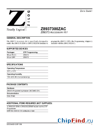 Datasheet ZZ89373 manufacturer Zilog