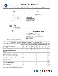 Datasheet 1N4005E manufacturer Zowie