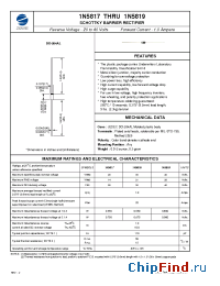 Datasheet 1N5818 manufacturer Zowie